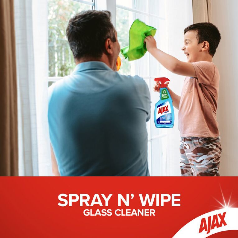 Ajax Spray n' Wipe Triple Action Glass Cleaner 500ml, , hi-res