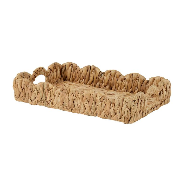Living & Co Woven Scallop Tray Rectangle, , hi-res