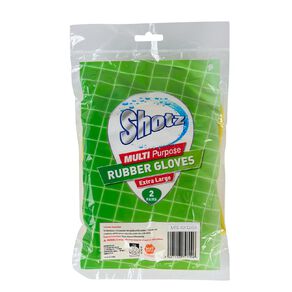 shotz rubber gloves xl x 2 pair