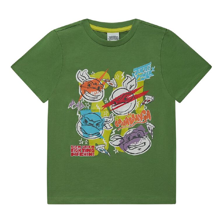 Teenage Mutant Ninja Turtles Short Sleeve Print Tee, Green Mid, hi-res
