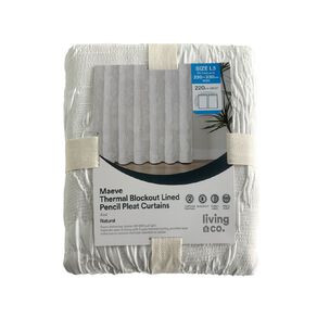 Living & Co Maeve Curtains Grey 230-330cm Wide/220cm Drop