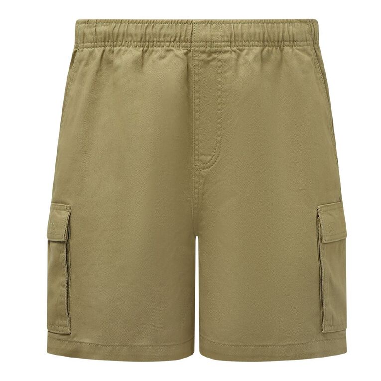 Rivet Bellow Pocket Shorts, Khaki, hi-res