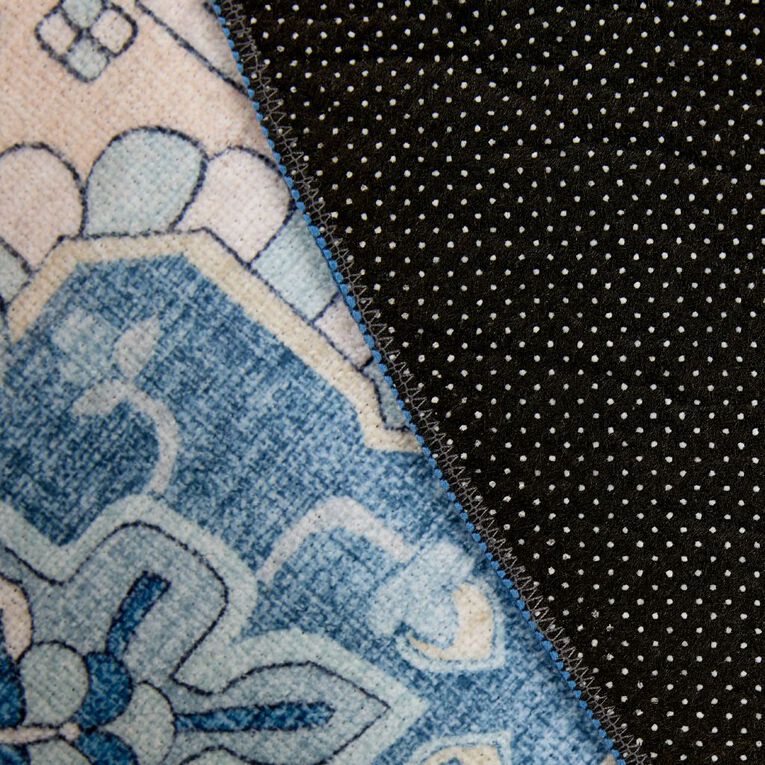 Living & Co Rug Poly Print Blue 180cm, , hi-res