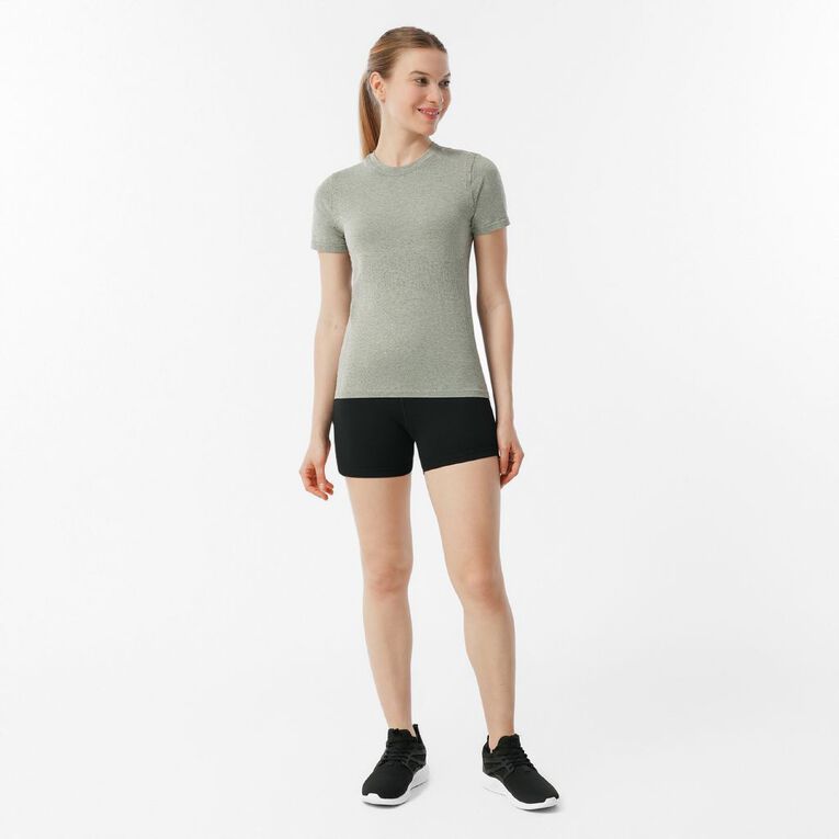 Active Intent Women's Seamless Tee, Grey Mid, hi-res