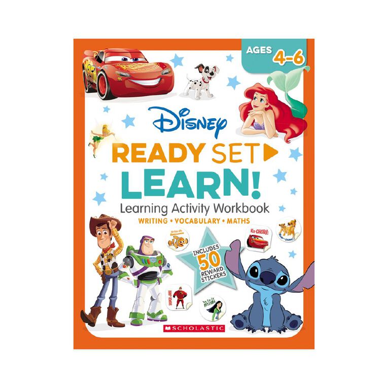 Disney Ready Set Learn Learning Activity Workbook Ages 4-6, , hi-res