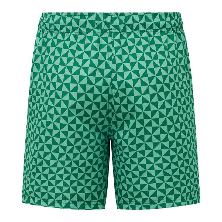 H&H Swim Men's Basic Print Boardshort, Green Dark, hi-res