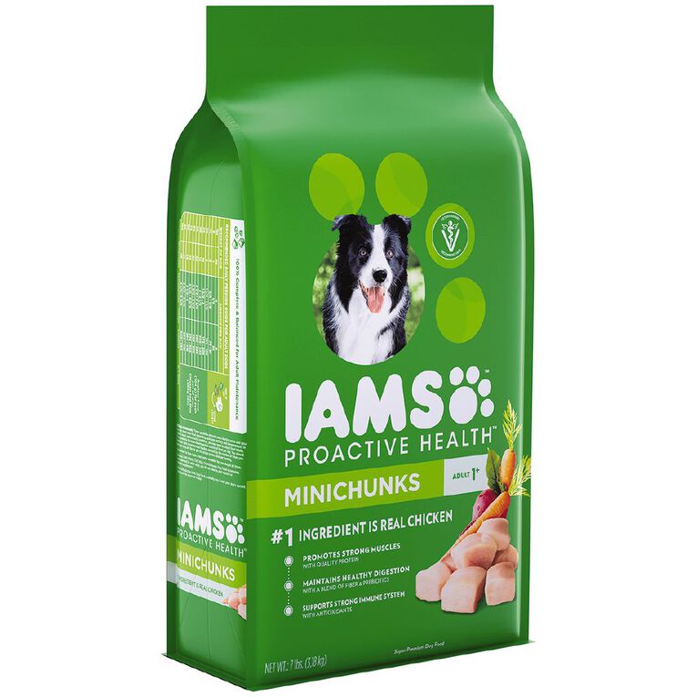 Iams Adult Dry Dog Food Minichunks Chicken Bag 3.18kg The Warehouse