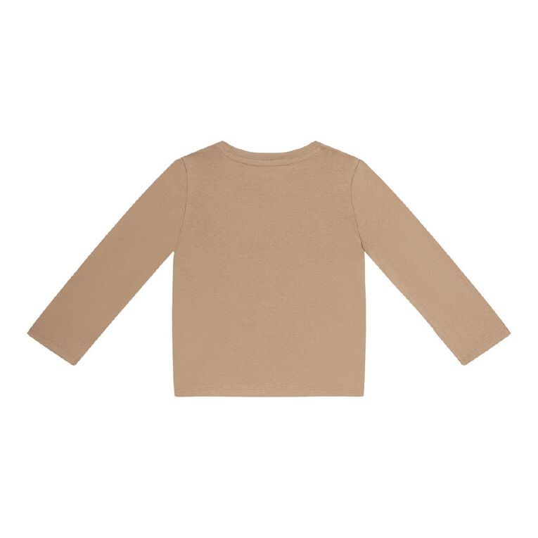Young Original Toddler Long Sleeve Printed Tee, Brown Light, hi-res