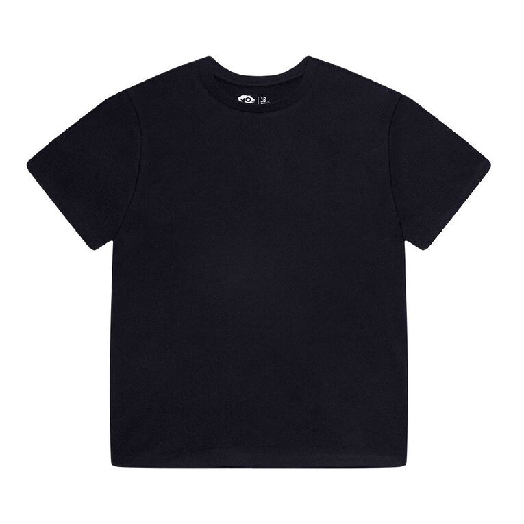Young Original Short Sleeve Plain Tee, Black, hi-res