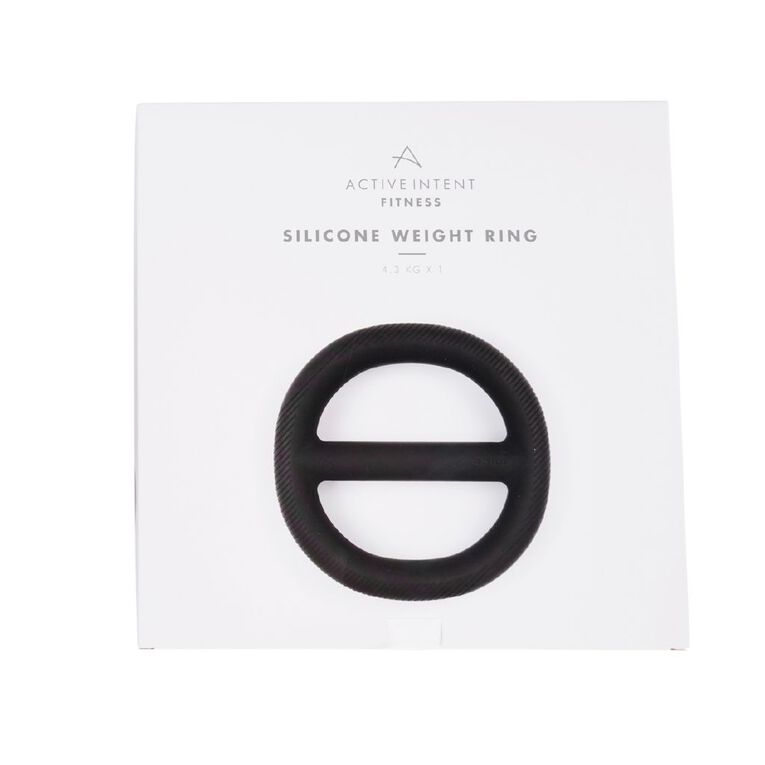 Active Intent Fitness Silicone Weight Ring 4.3kg Black, , hi-res