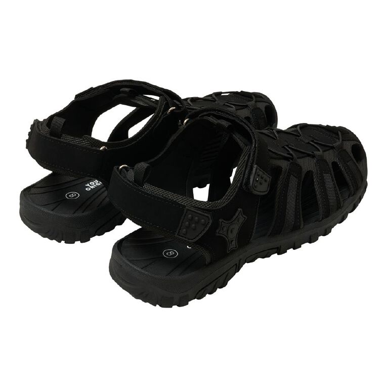 Young Original Senior Kids' Caged Sandals, Black, hi-res