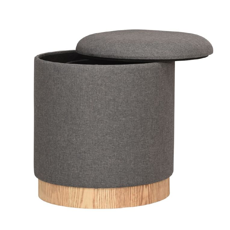 Living & Co Roma Ottoman Grey, , hi-res