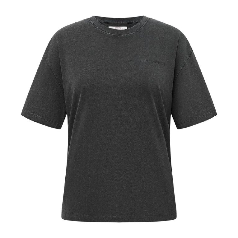 BRDRLESS Short Sleeve Boxy Graphic Tee, Black, hi-res