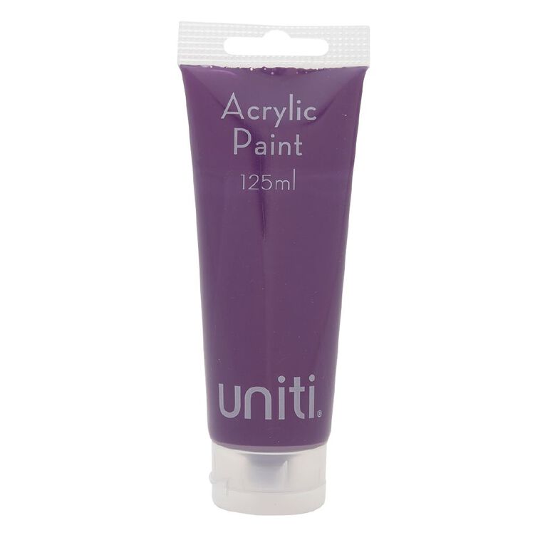 Uniti Acrylic Paint Tube Purple 125ml, , hi-res