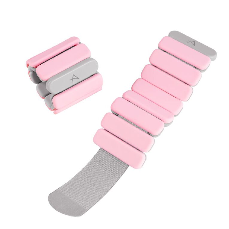 Active Intent Fitness Silicone Weight Bracelet 0.5kg Pink 2 Pack, , hi-res