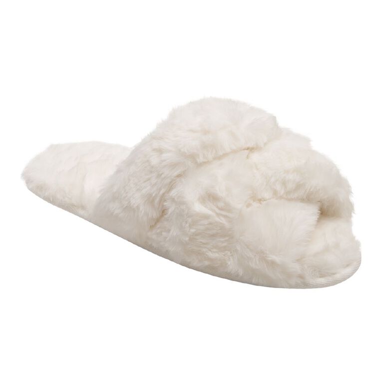 H&H Women's Blossom Slippers, Cream, hi-res