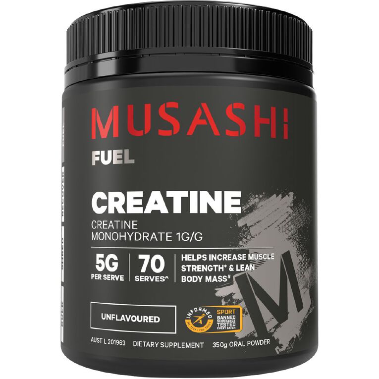 Musashi Unflavoured Creatine 350gm, , hi-res