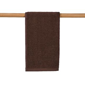Living & Co Ribbed Hand Towel Brown Mid 40cm x 65cm