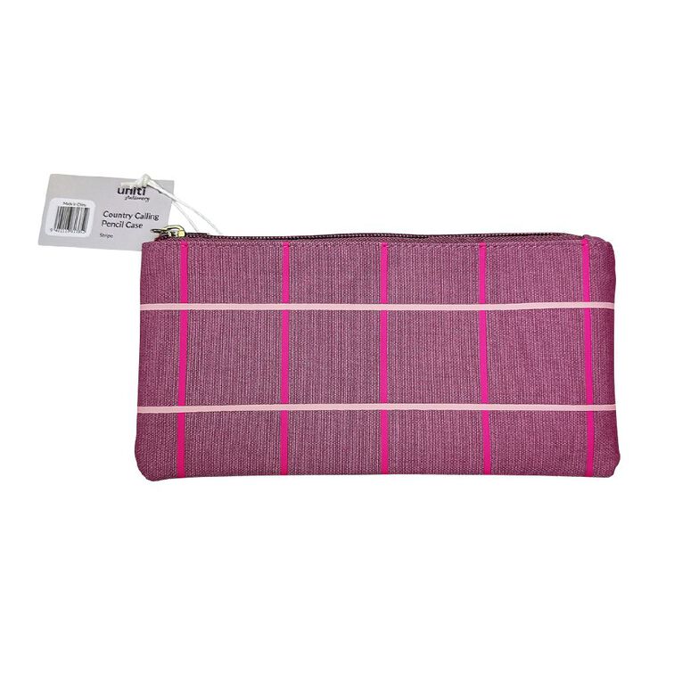 Uniti Stationery Cc Stripe Pencil Case, , hi-res