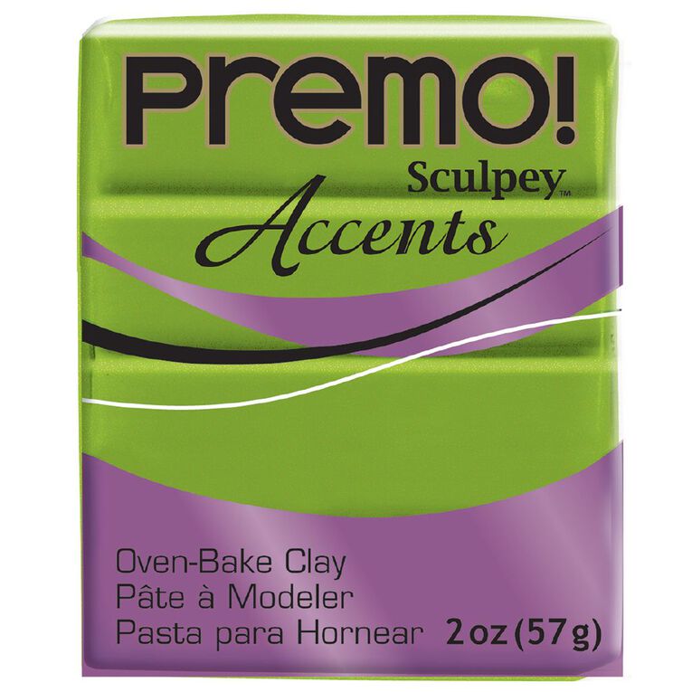Sculpey Premo Accent Clay 57g Bright Pearl Green, , hi-res