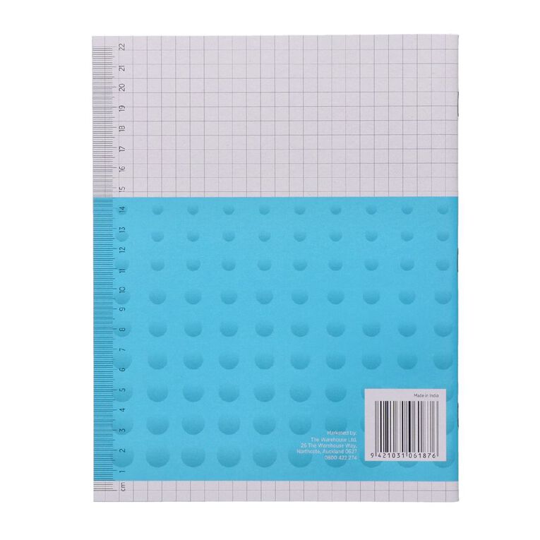 WS Exercise Book 1E4 7mm Quad 28 Leaf Blue, , hi-res