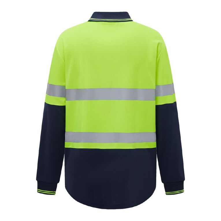 Rivet Men's Long Sleeve Polo, Yellow, hi-res