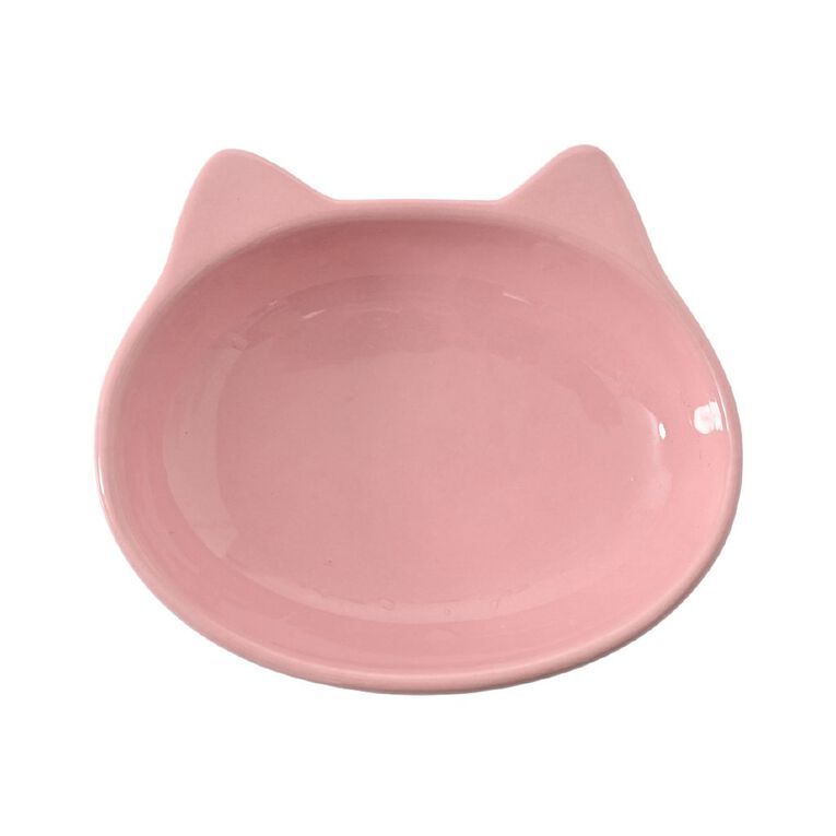 Pet HQ Ceramic Cat Bowl Pink, , hi-res