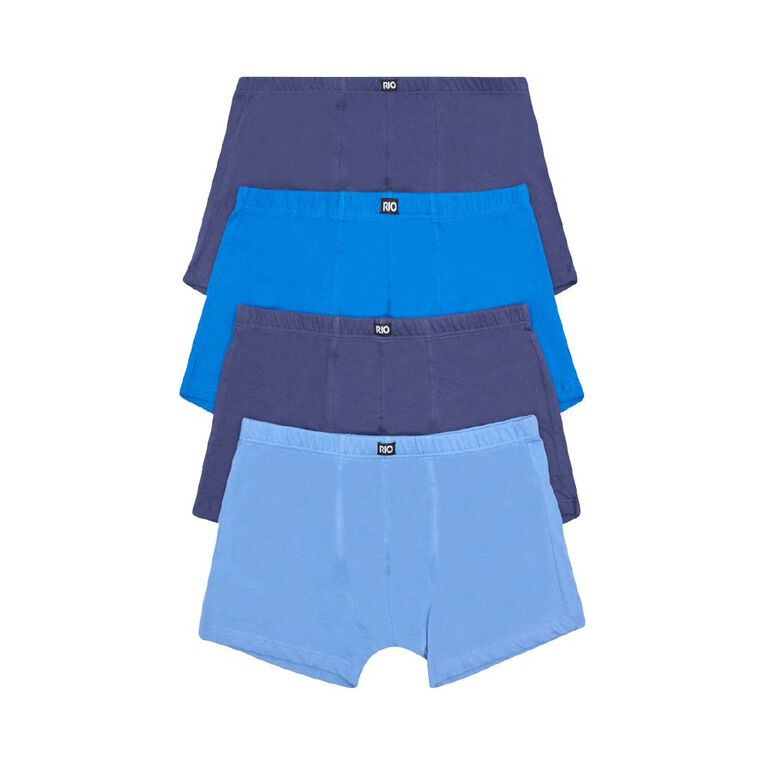 Rio Men's Trunks 4 Pack, Blue, hi-res