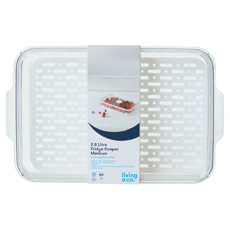 Living & Co Fridge Keeper Clear 2.8 Litre, , hi-res