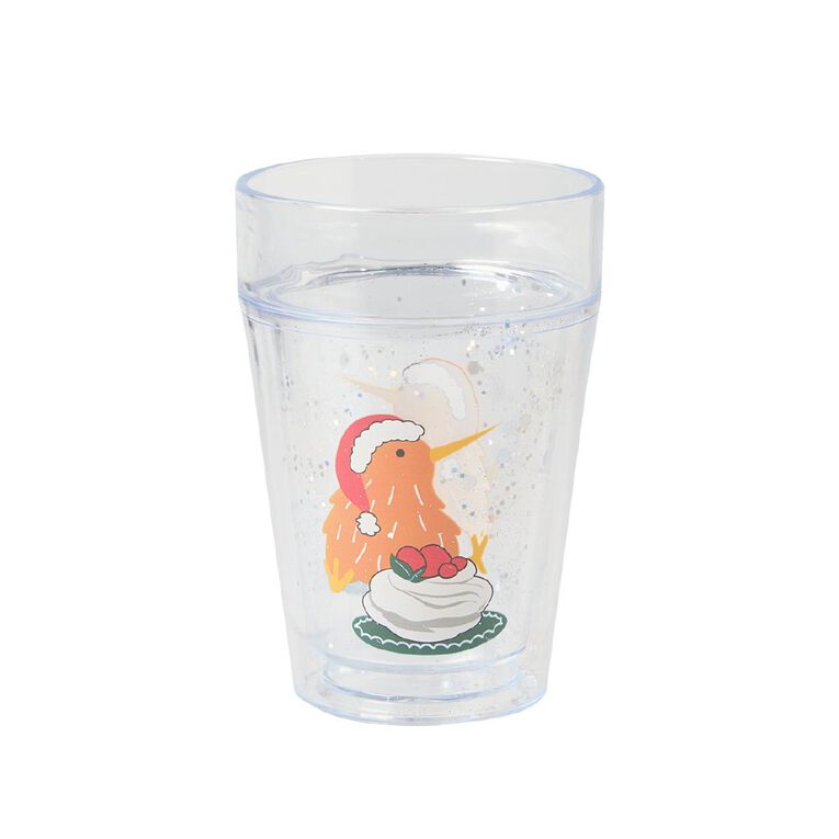 Wonderland Glitter Tumbler Santa Kiwi Bird Tree Assorted, , hi-res