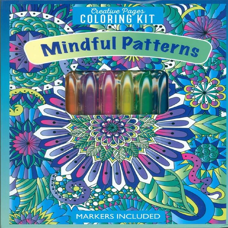 Creative Pages: Coloring Kit Mindful Patterns by Pages Publications, , hi-res