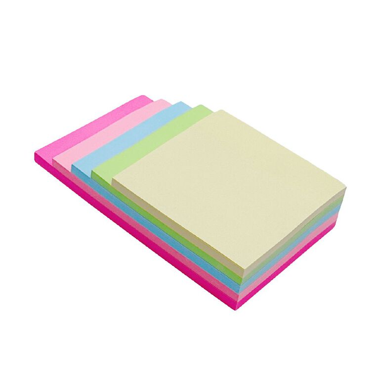 WS Sticky Notes 76mm x 76mm 50 Sheet 5 Pack Multi-Coloured 5 Pack, , hi-res