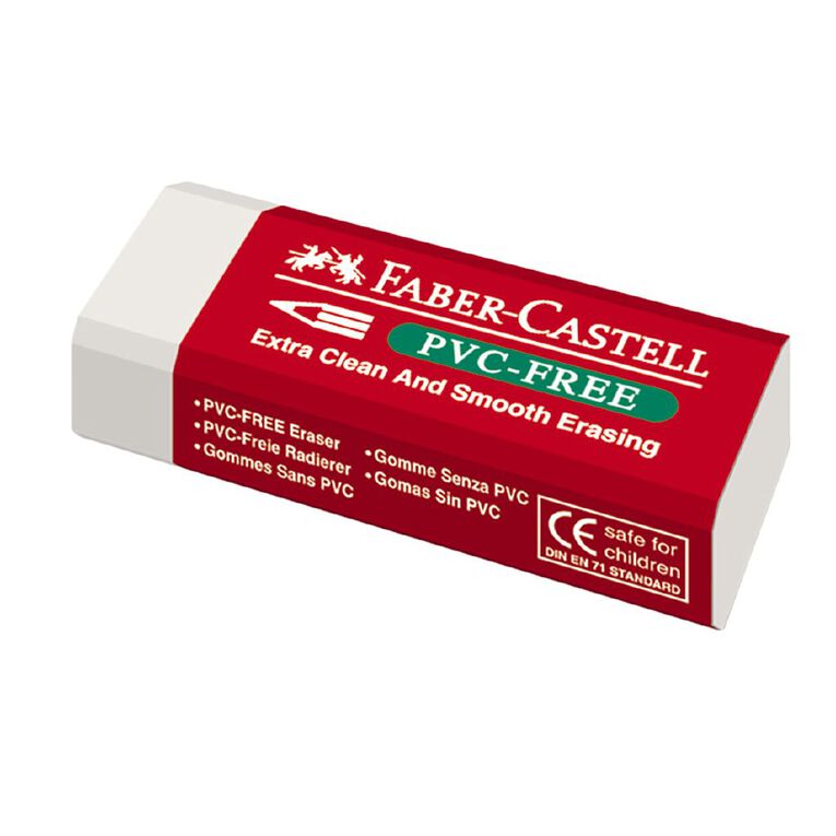 Faber-Castell Eraser 7095-20 PVC Free Large White, , hi-res