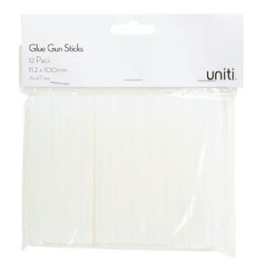 Uniti Glue Gun Stick 11.2mm x 100mm Clear 12 Pack