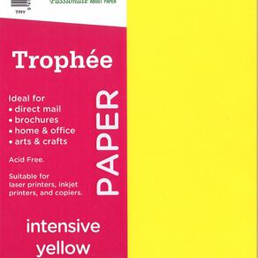 Trophee Paper 80gsm Intensive Yellow A4 30 Pack