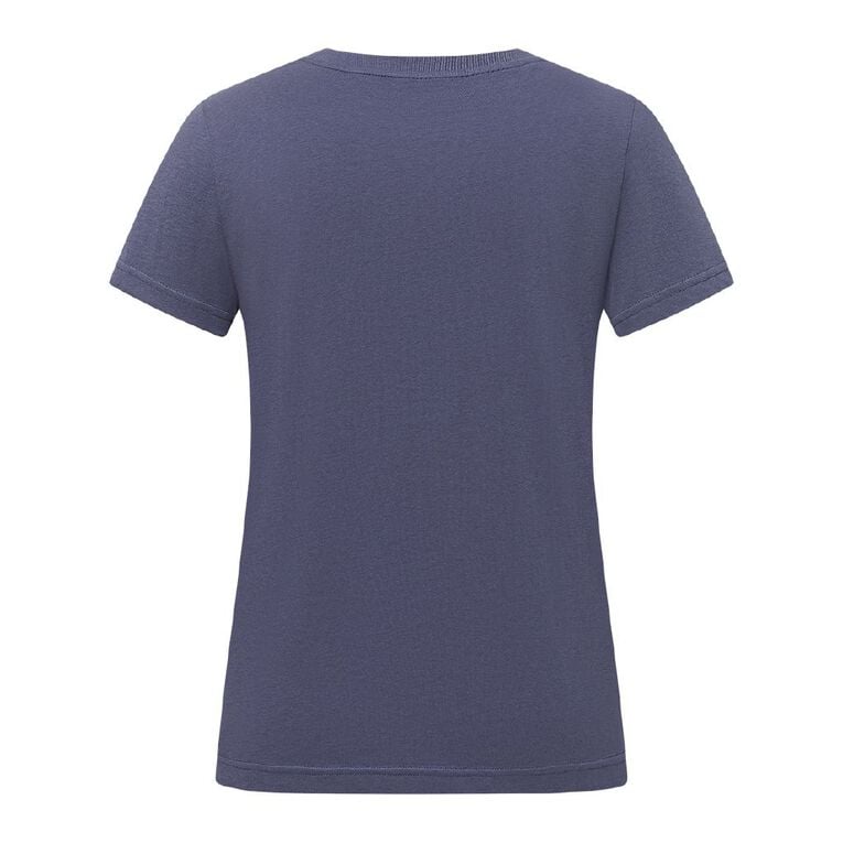 H&H Women's Short Sleeve Crew Neck Cotton Tee, Blue Dark NIGHTSHADW, hi-res