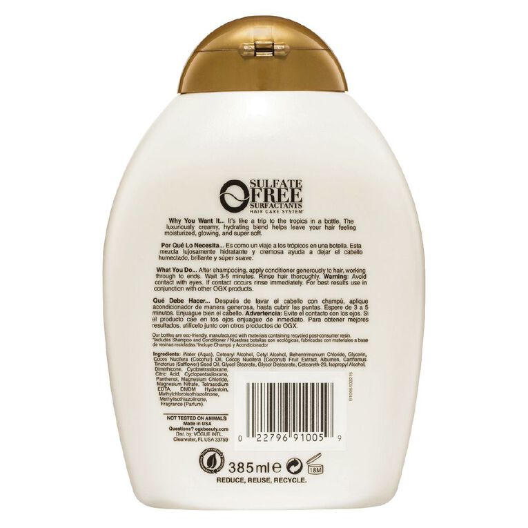 OGX Coconut Milk Shampoo 385ml, , hi-res