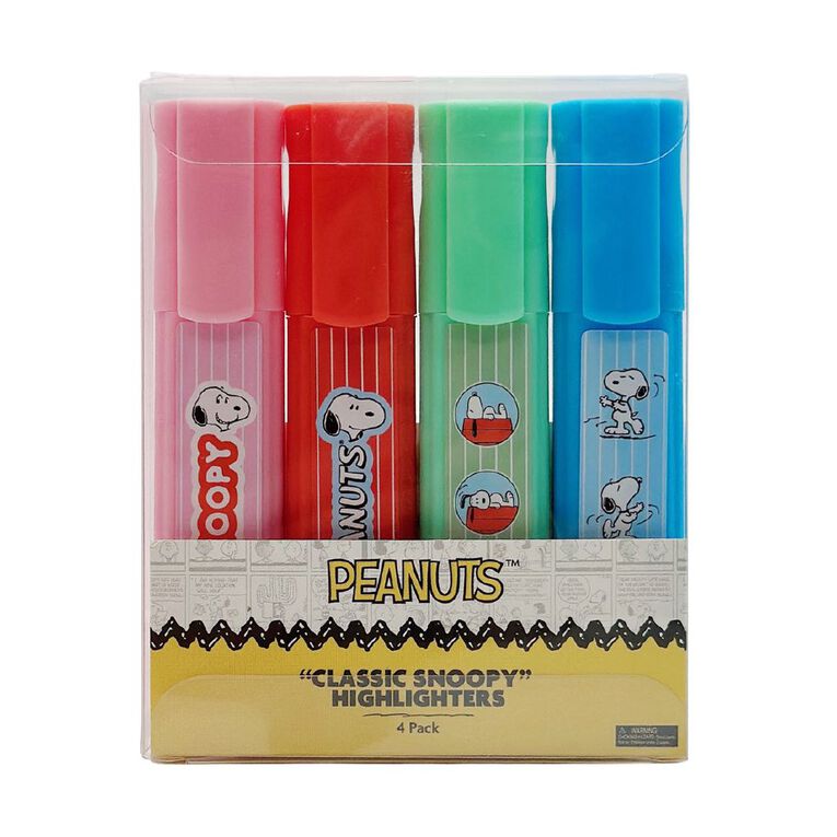Peanuts Highlighters 4 Pack, , hi-res