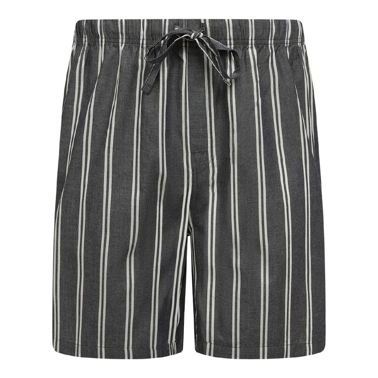 H&H Men's Cotton Woven Pyjama Short, Blue Dark, hi-res