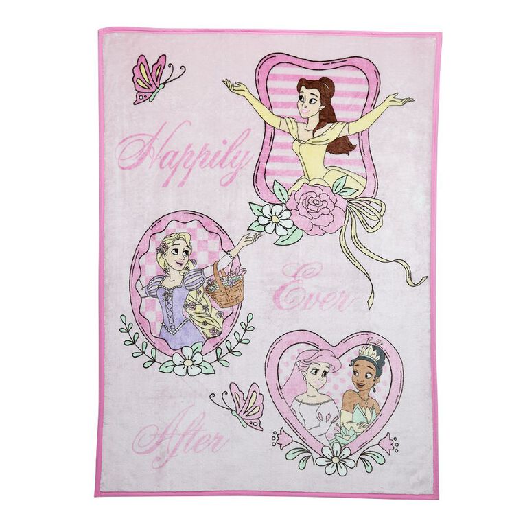 Disney Princess Mink Blanket Pink King Single, , hi-res