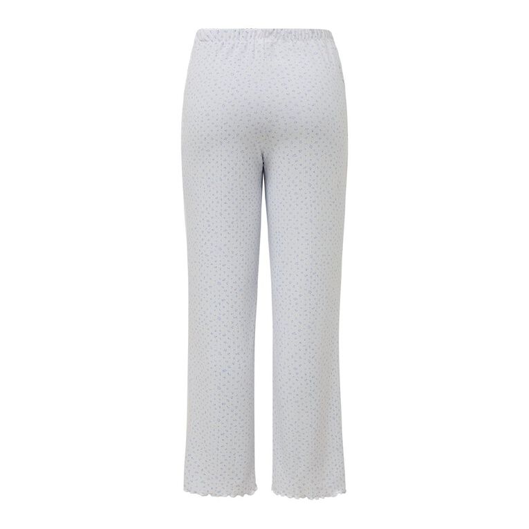 H&H Women's Pointelle Pyjama Pants, White, hi-res