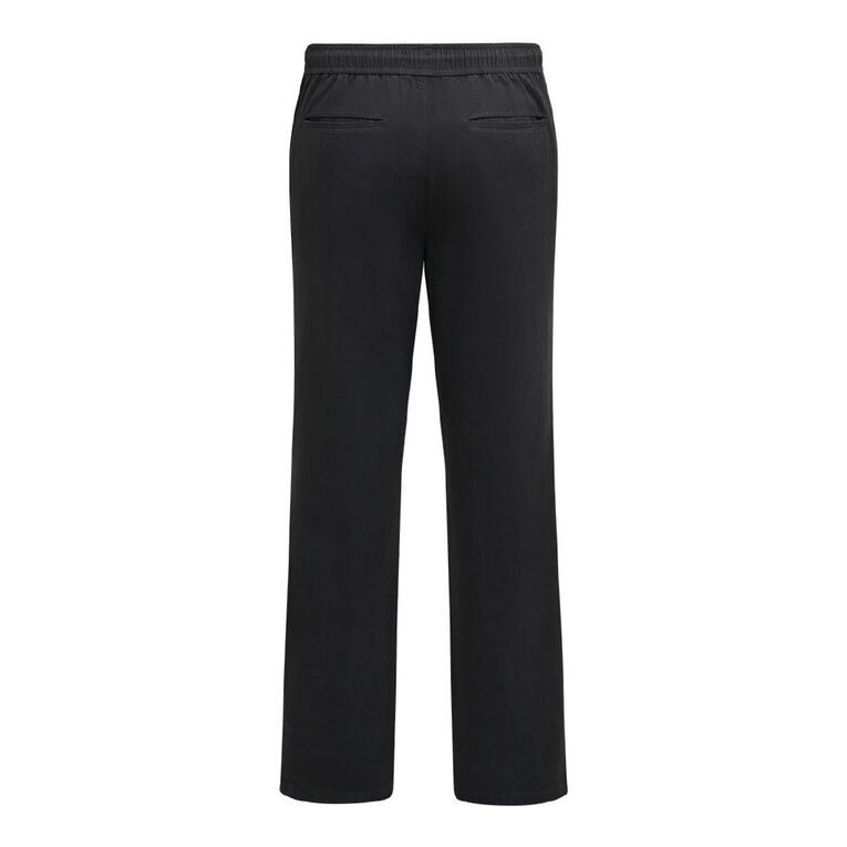 H&H Men's Elastic Waist Tapered Pants, Grey Dark, hi-res
