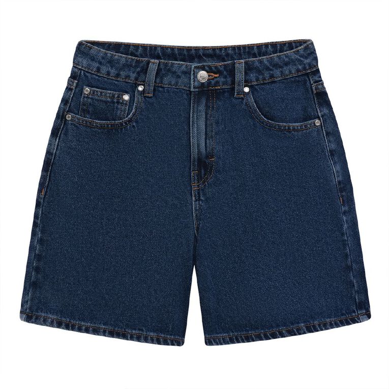 Young Original Baggy Denim Shorts, Denim Mid, hi-res