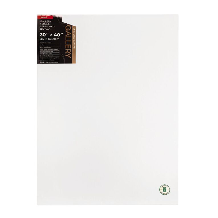 Jasart Gallery 1.5 inch Thick Edge Canvas 30in x 40in White, , hi-res