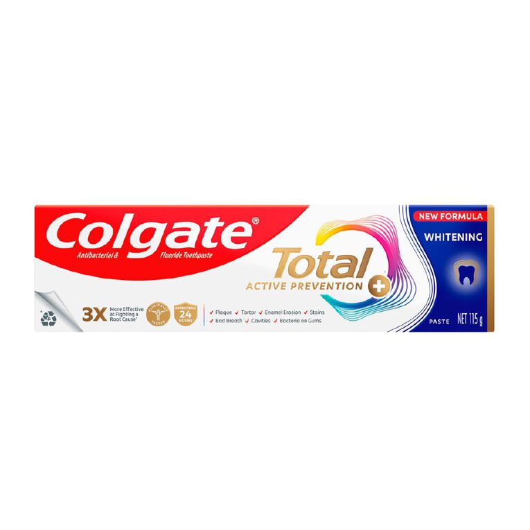 Colgate Total Advanced Whitening Antibacterial Toothpaste 115g, , hi-res