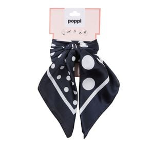 Poppi Head Scarf Black Polka Dot