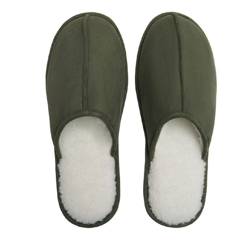 H&H Men's Regan Slip On Slippers, Khaki, hi-res
