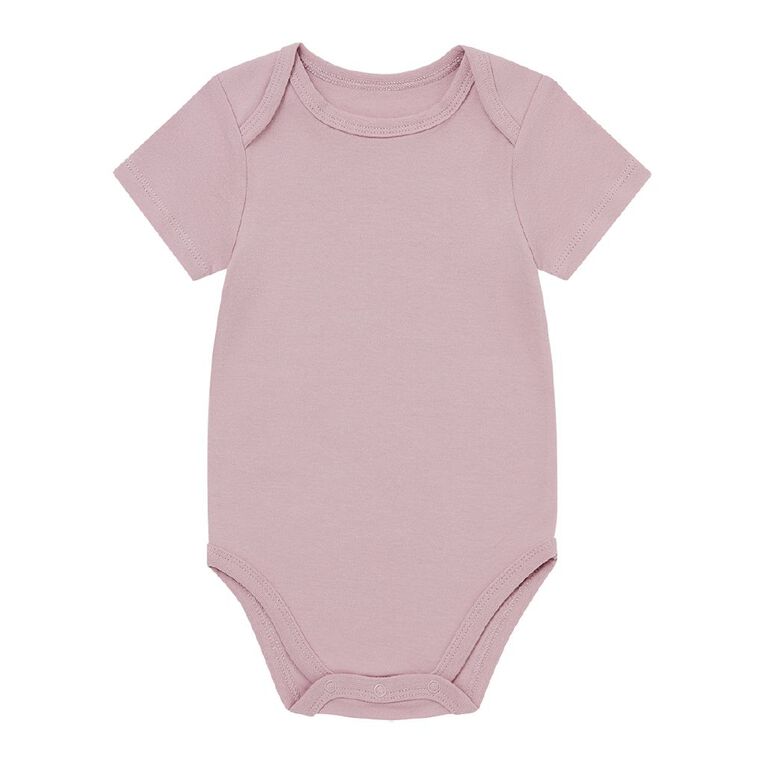 Young Original Baby Short Sleeve Printed Bodysuit 3 Pack, Pink Light HEARTS, hi-res