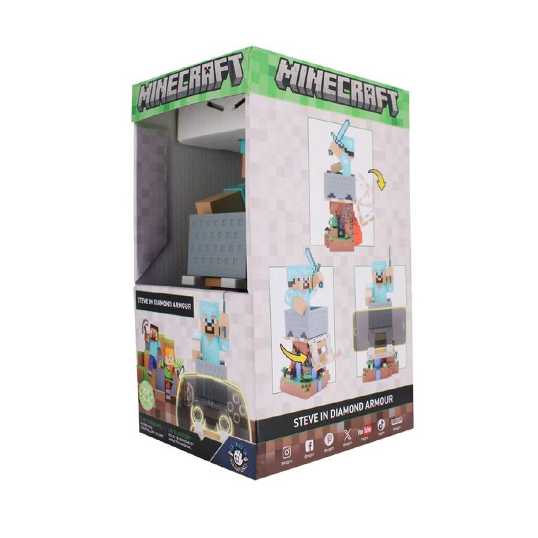 Cable Guys Minecraft Steve Diamond Armour, , hi-res