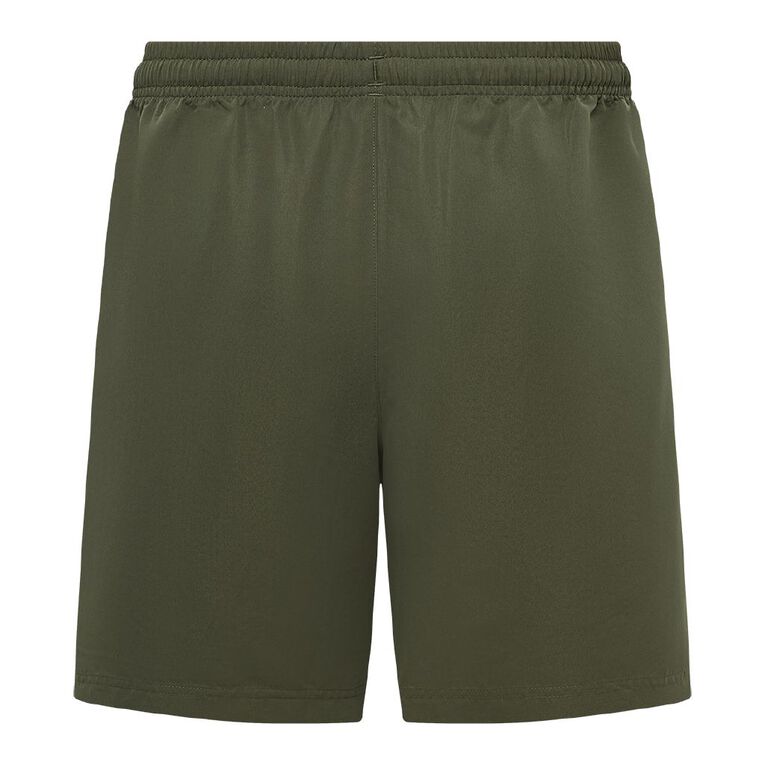 Active Intent Men's Double Striped Shorts, Green Mid, hi-res